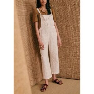 Sezane Cream Lace Jumpsuit